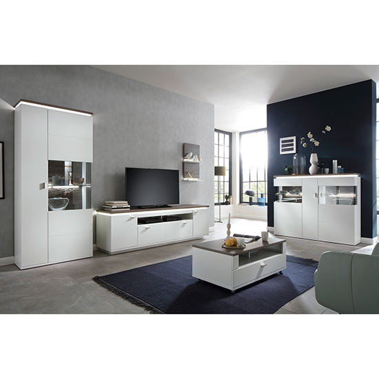 Marbella LED Living Room Furniture Set 2 In White And Amberg Oak_8