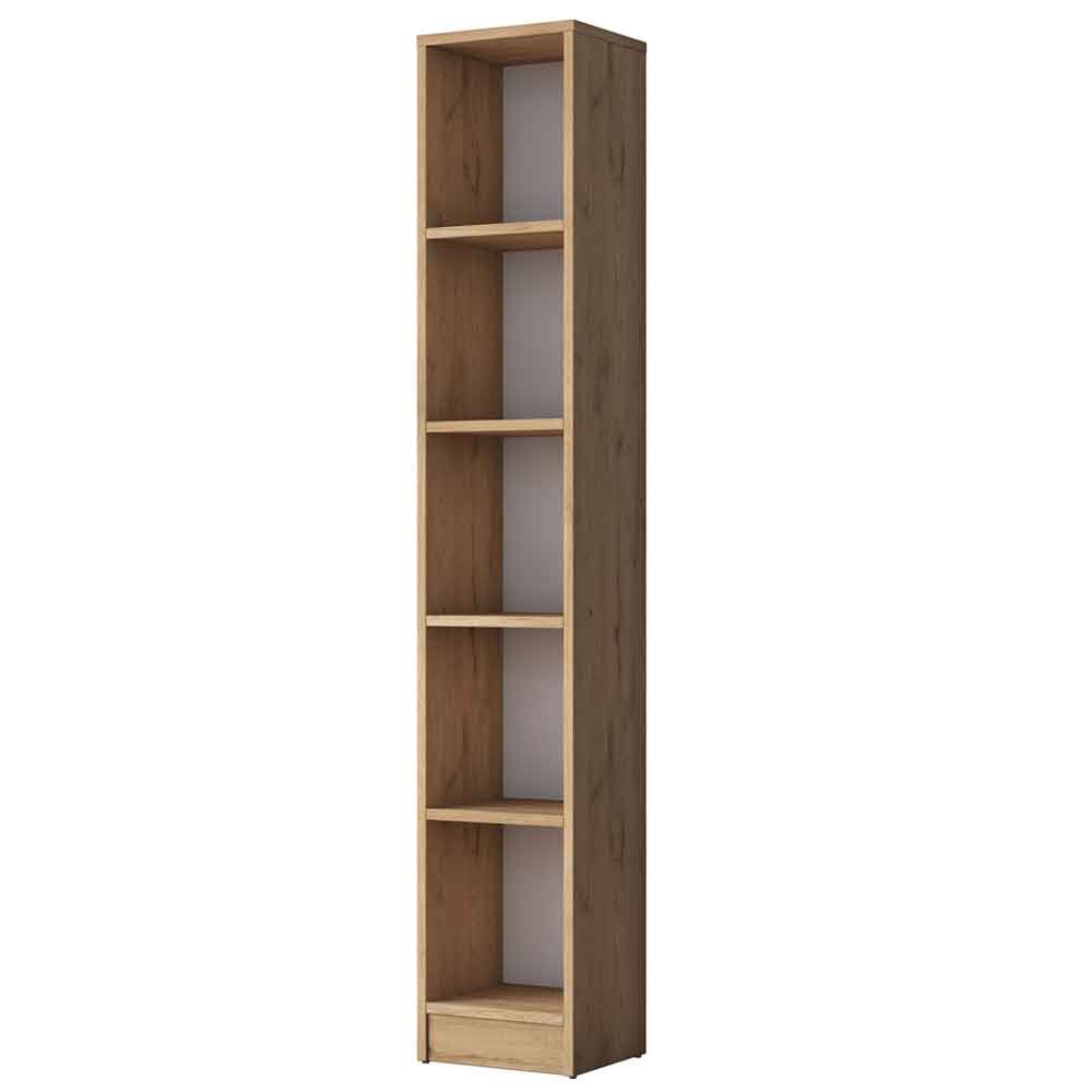 Marbella Small Wooden Bookcase with 5 Shelves in Walnut