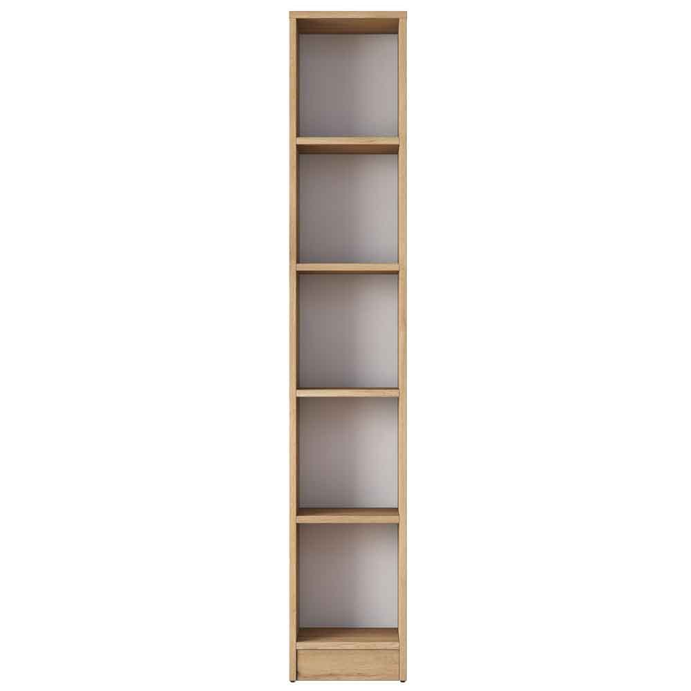 Marbella Small Wooden Bookcase with 5 Shelves in Walnut