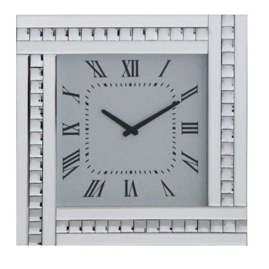 Marbella Modern Mirrored Glass Square Wall Clock In Silver Furniture Fashion - Square Shape Wall Clock Images Marbella Modern Mirrored Glass Square Wall Clock In Silver Furniture Fashion - Square Shape Wall Clock Images