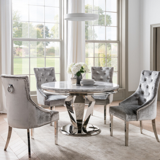 Marble Dining Table And Chairs Sets Furniture In Fashion