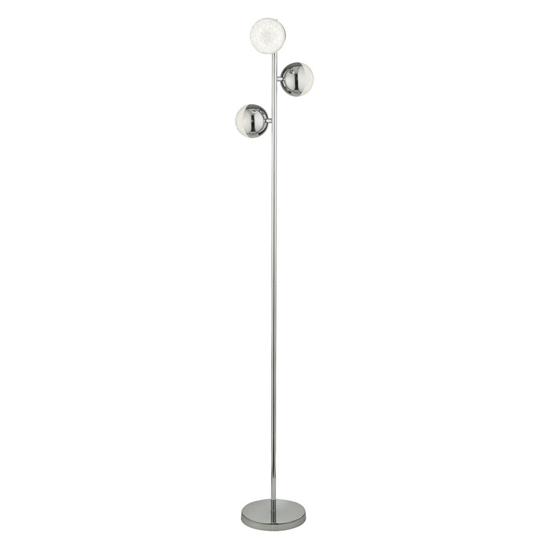 Read more about Marbles 3 lights crystal sand floor lamp in chrome