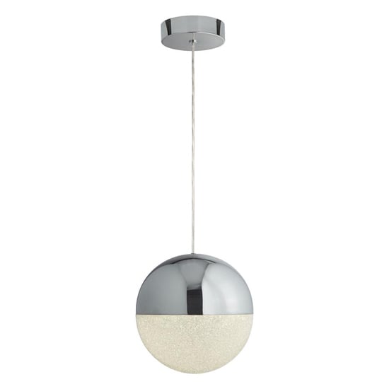 Product photograph of Marbles Led Crushed Ice Shade Pendant Light In Chrome from Furniture in Fashion