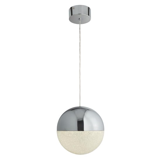 Product photograph of Marbles Led Crushed Ice Shade Pendant Light In Mirrored Chrome from Furniture in Fashion