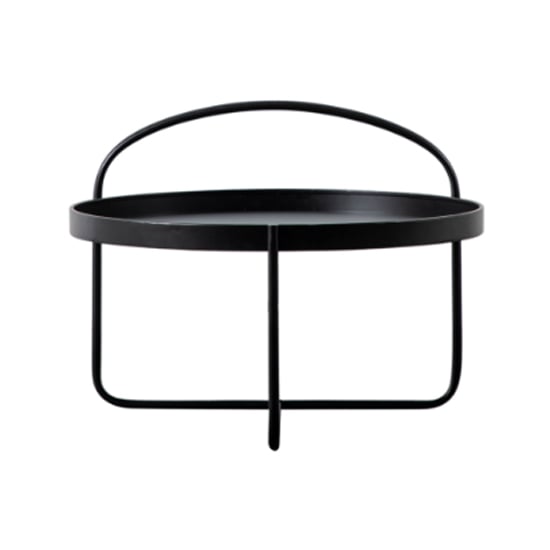 Product photograph of Marbury Round Metal Coffee Table In Black from Furniture in Fashion