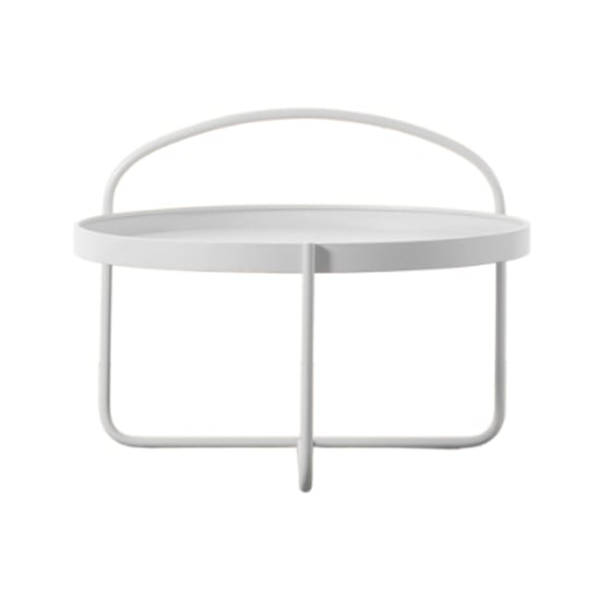 Marbury Metal Round Coffee Table In White