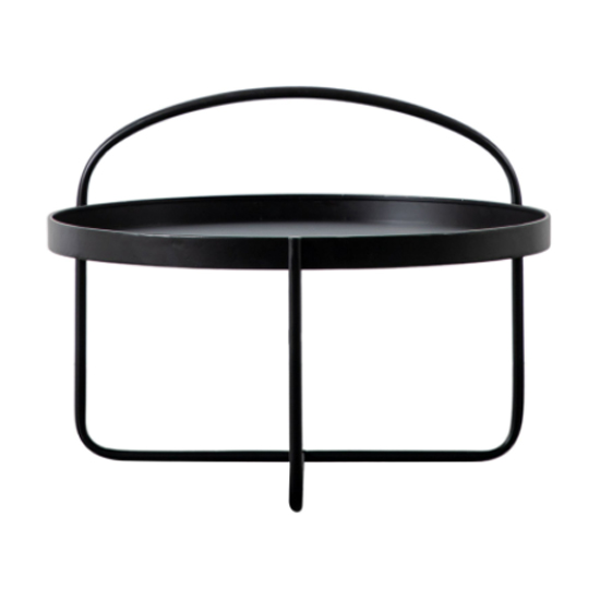 Marbury Round Metal Coffee Table In Black