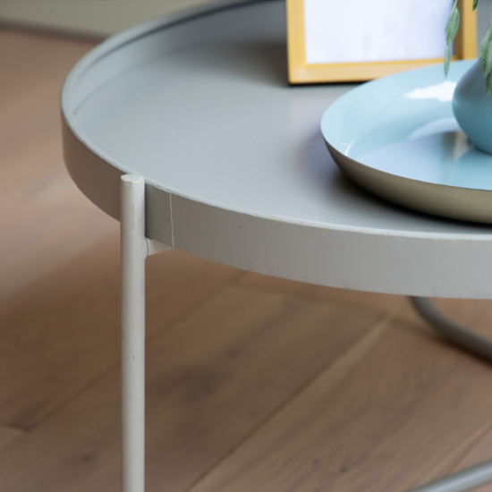 Marbury Round Metal Coffee Table In Grey_2