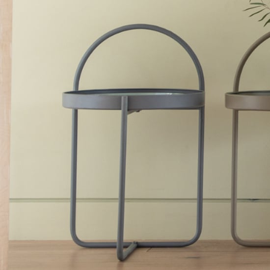 Read more about Marbury metal round side table in grey