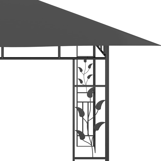 Marcel 4m x 3m Gazebo In Anthracite With Net And LED Lights