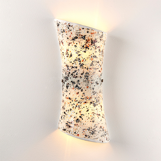 Read more about Marconi 2 lights glaze glass wall light in satin nickel