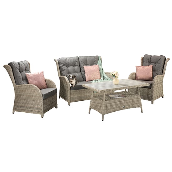 Maree Wicker 4 Seater Sofa Set With Supper Table In Creamy Grey_2