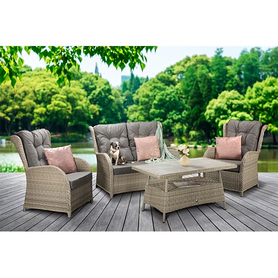 Maree Wicker 4 Seater Sofa Set With Supper Table In Creamy Grey_1