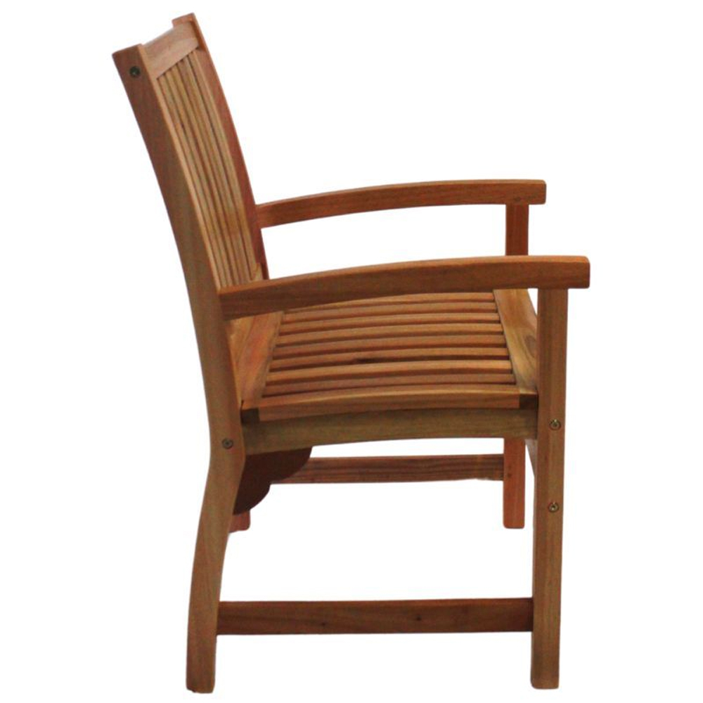 Marfa Garden Natural Wooden Armchairs In Pair