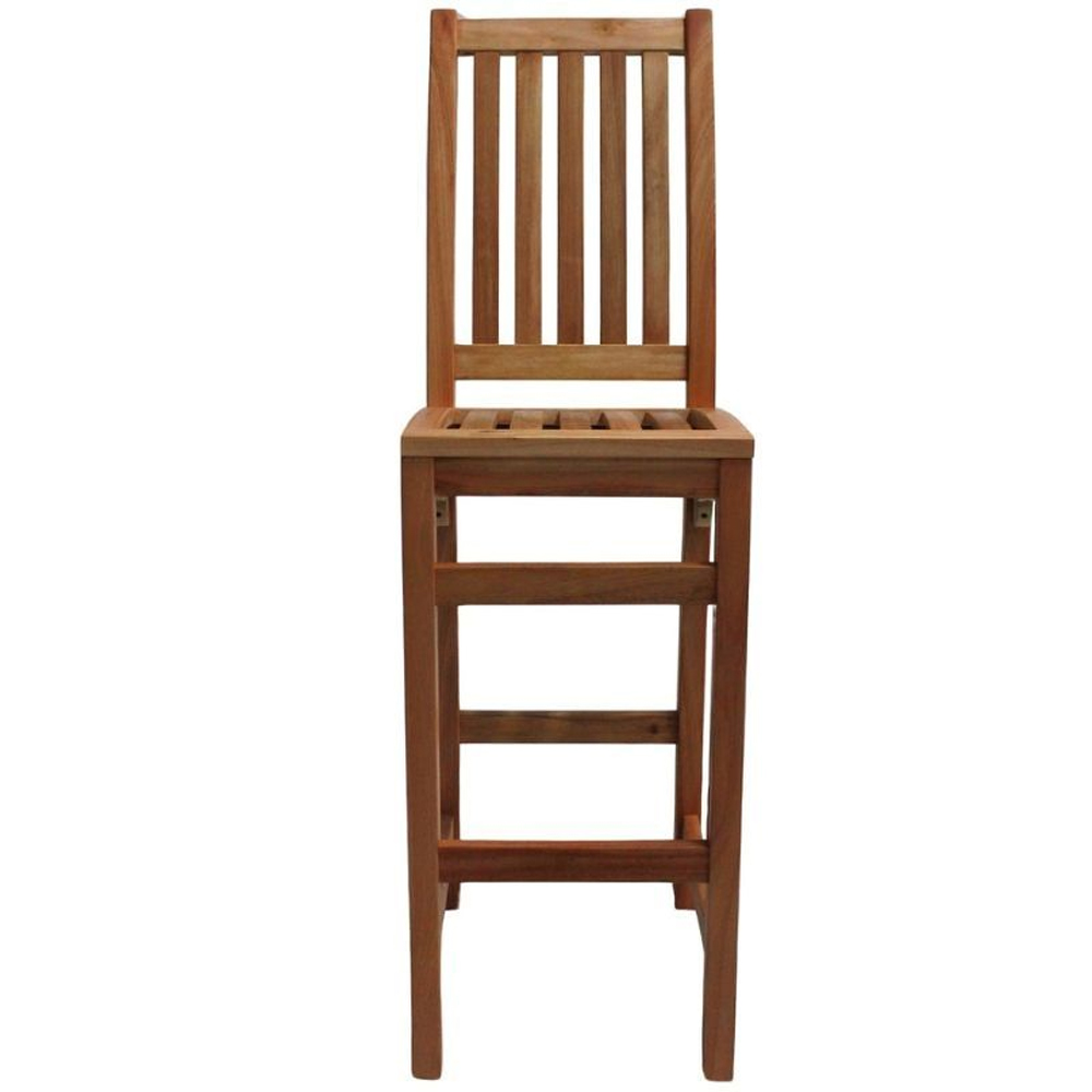 Marfa Natural Wooden High Stools In Pair