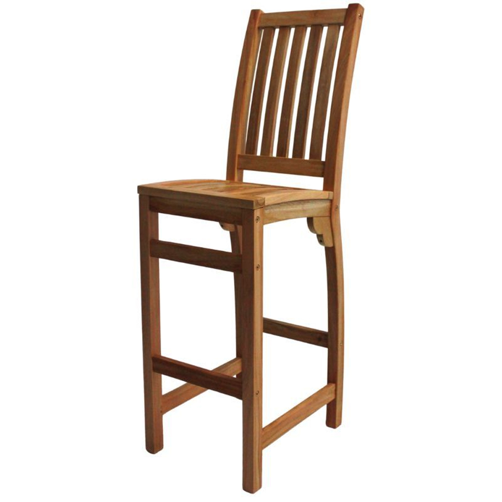 Marfa Natural Wooden High Stools In Pair