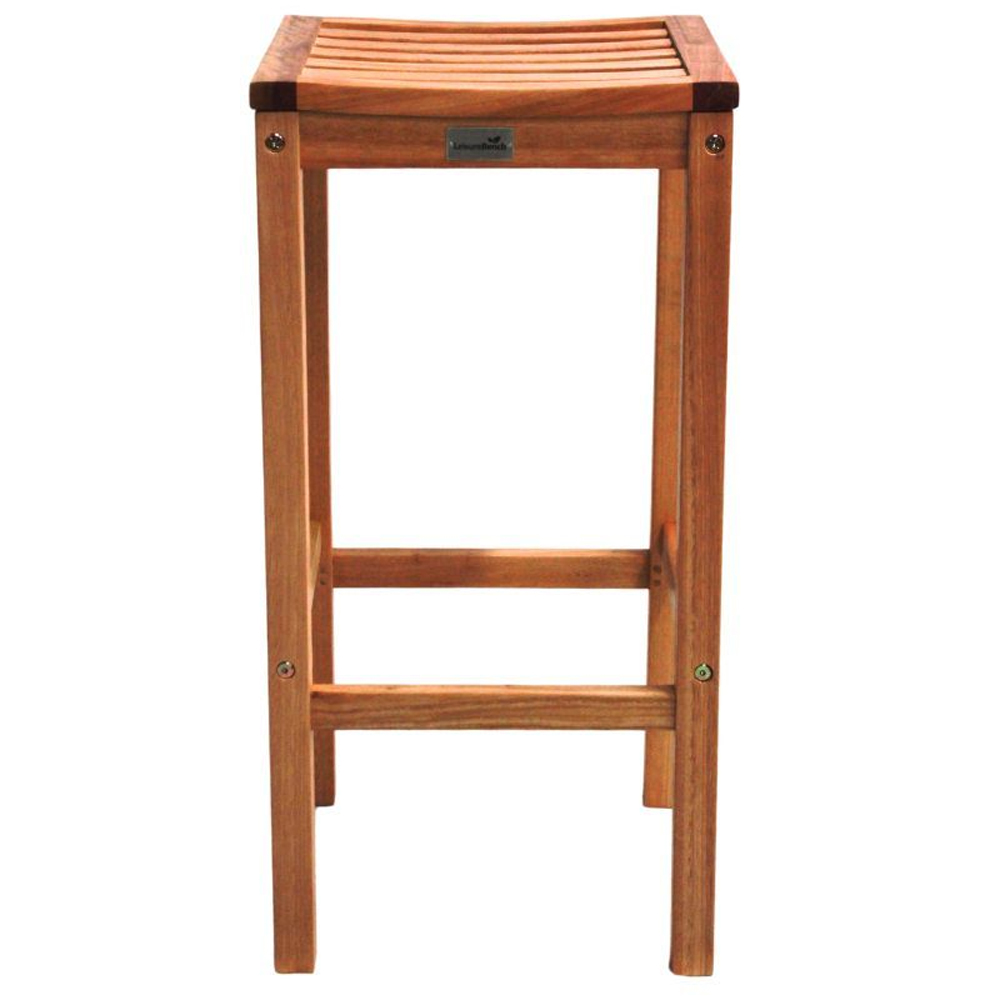 Marfa Natural Wooden High Stools Without Back In Pair