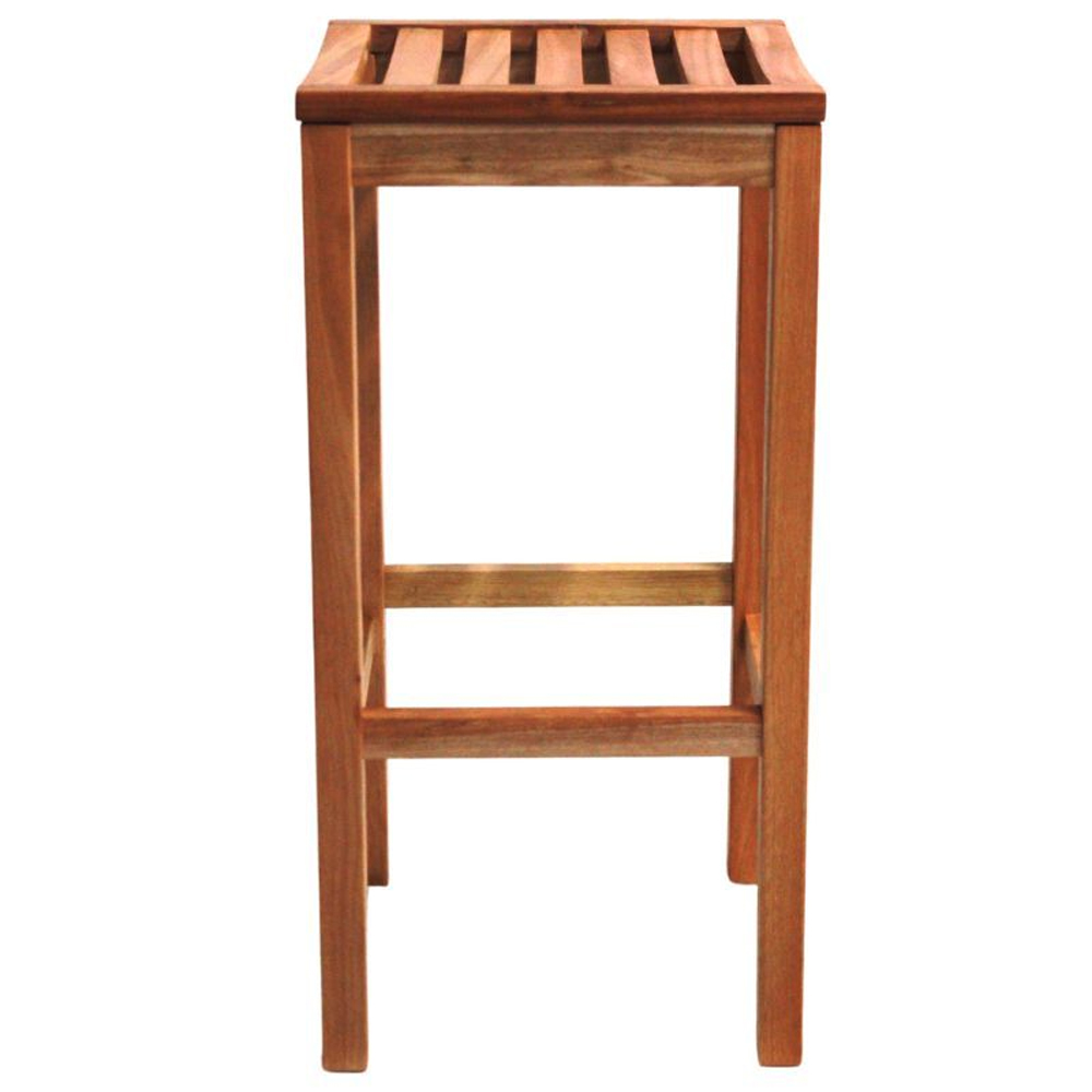 Marfa Natural Wooden High Stools Without Back In Pair