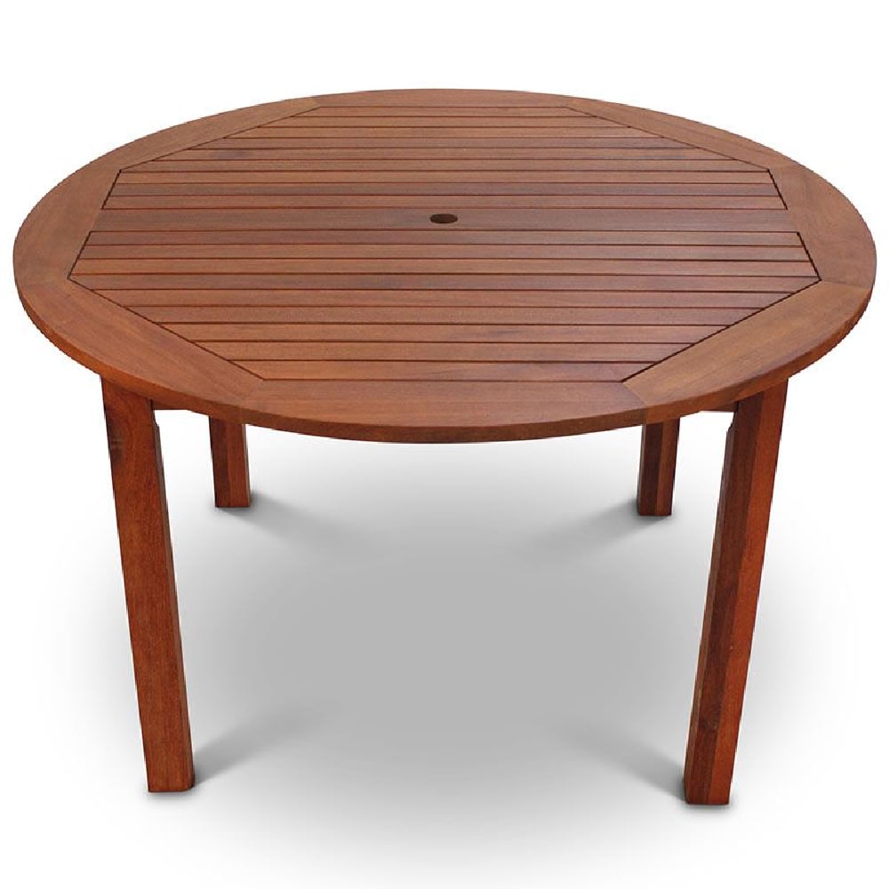 Product photograph of Marfa Wooden Outdoor Round Dining Table In Natural from Furniture in Fashion