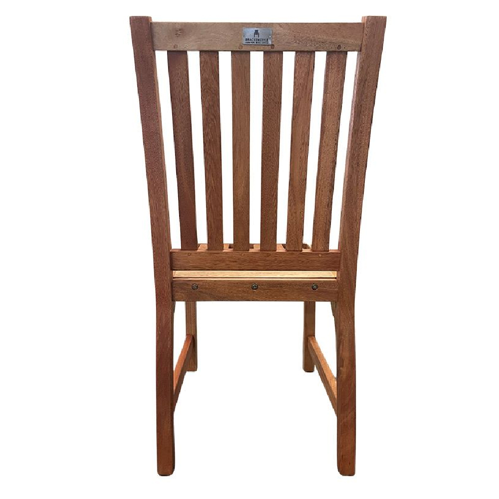 Marfa Natural Wooden Outdoor Side Chairs In Pair