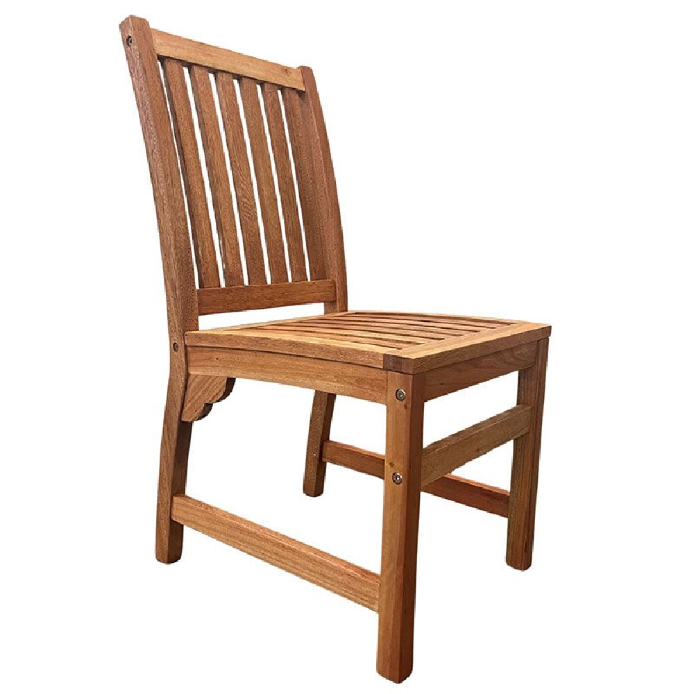 Marfa Wooden Outdoor Square Dining Table With 4 Chairs In Natural