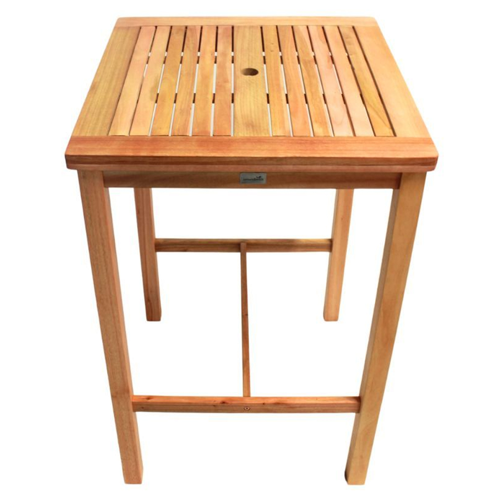 Marfa Wooden Square Bar Table In Natural
