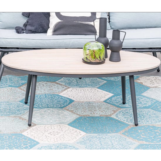 Read more about Margarita wooden coffee table oval in light teak
