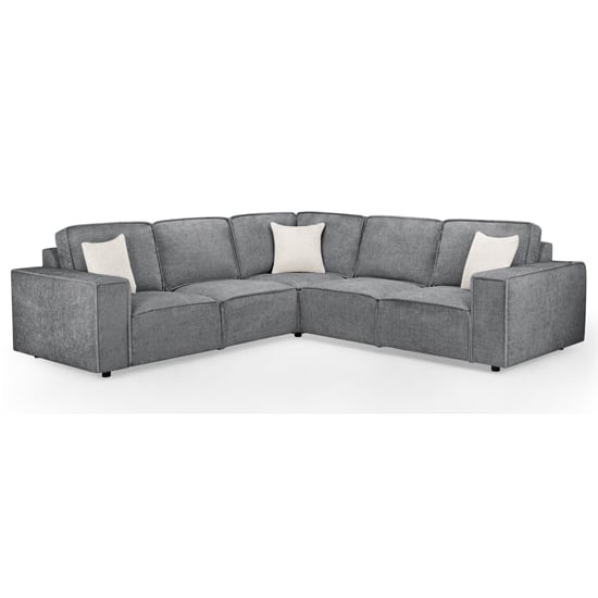 Product photograph of Maria Large Fabric Corner Sofa In Slate from Furniture in Fashion