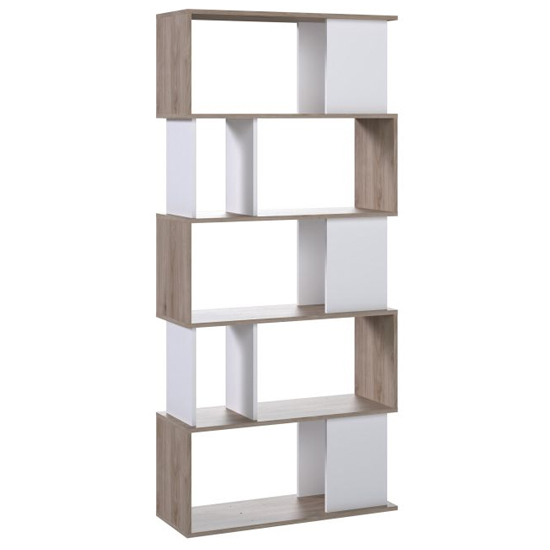 Maribor Open Bookcase 4 Shelves In Jackson Hickory And White