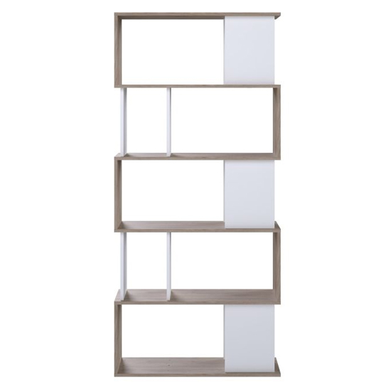 Maribor Open Bookcase 4 Shelves In Jackson Hickory And White