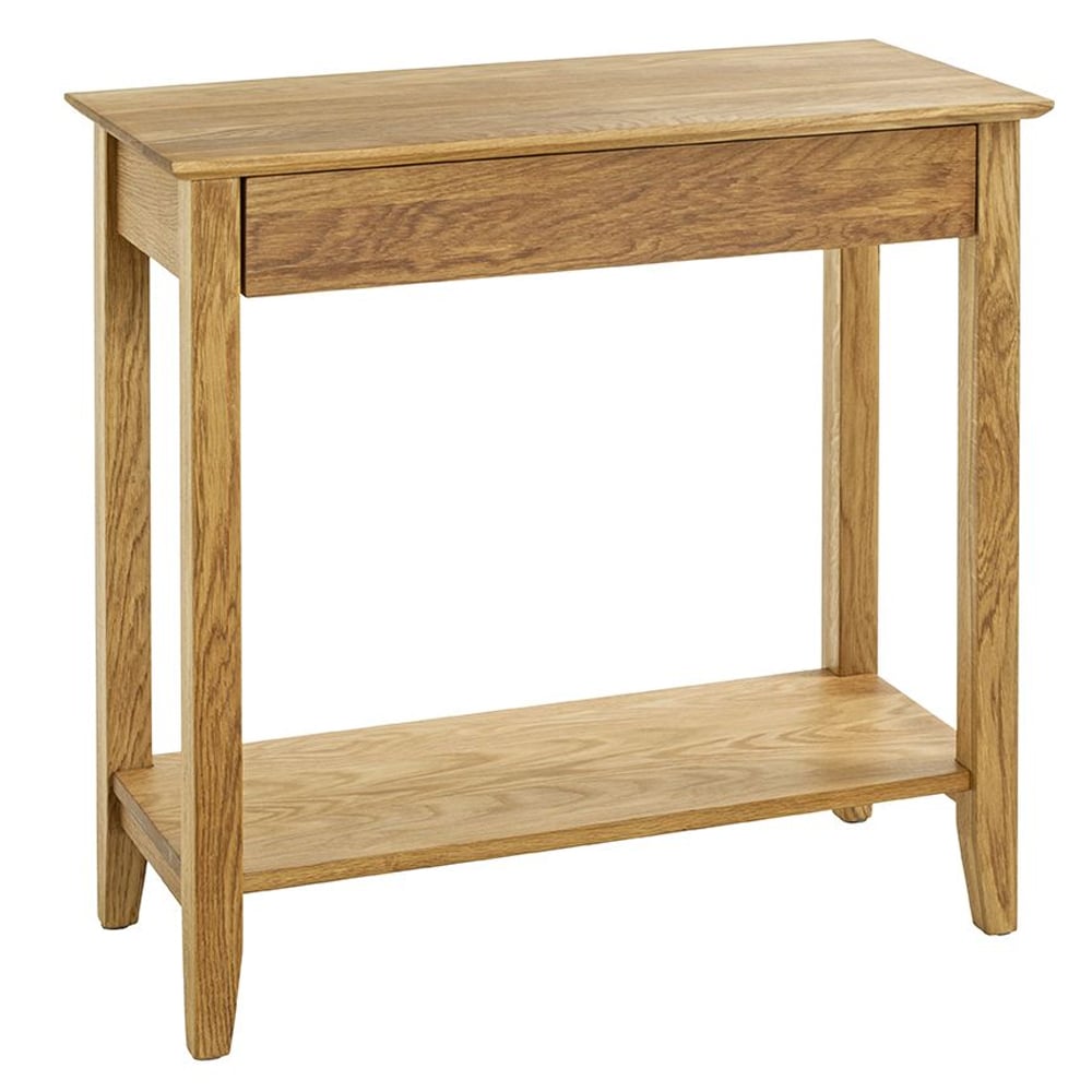 Maricopa Wooden Console Table With 1 Drawer In Oak