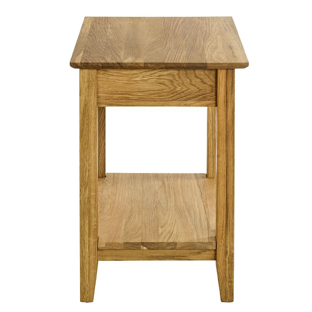 Maricopa Wooden End Table With 1 Drawer In Oak