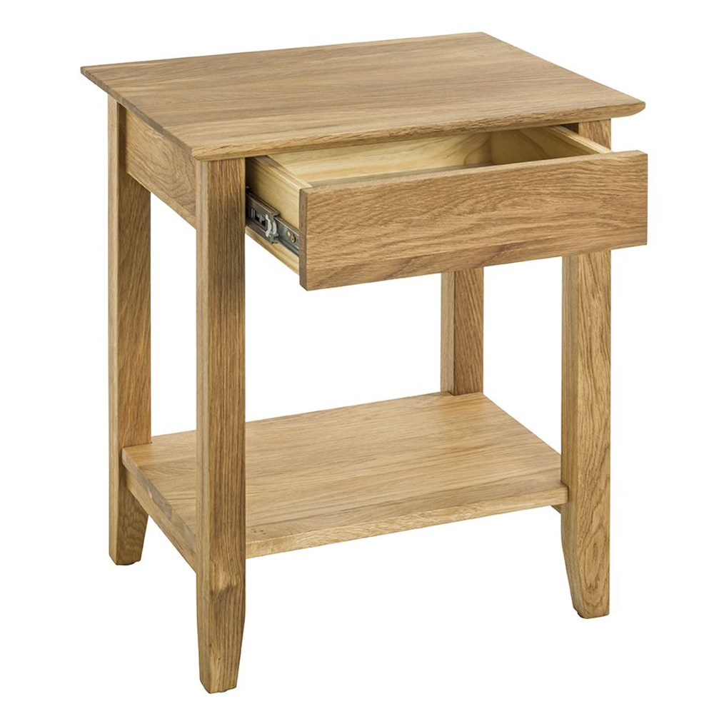 Maricopa Wooden End Table With 1 Drawer In Oak