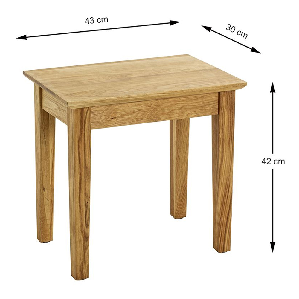 Maricopa Small Wooden End Table In Oak