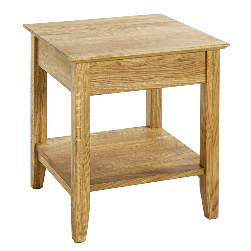 Maricopa Wooden End Table With Undershelf In Oak
