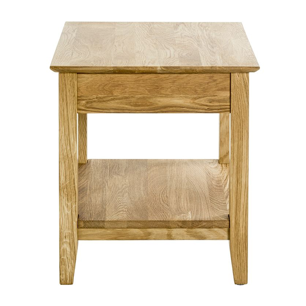 Maricopa Wooden End Table With Undershelf In Oak