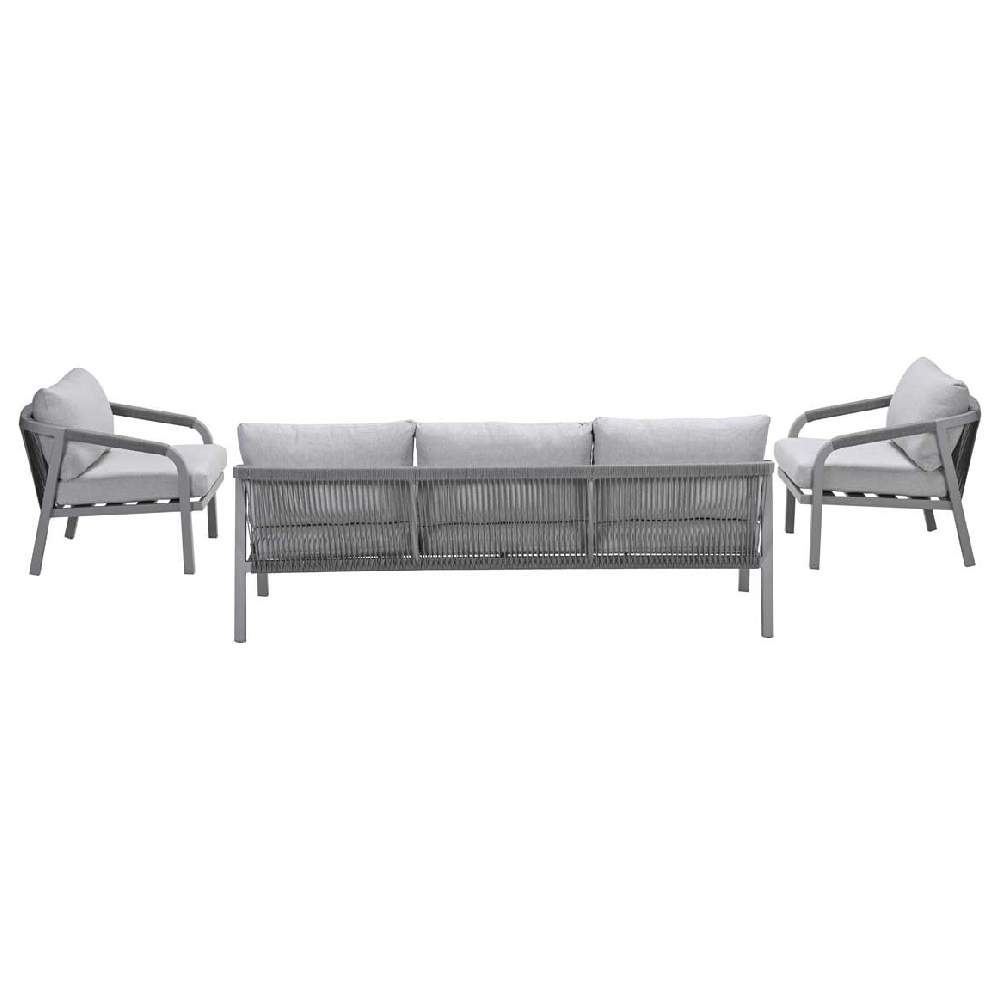 Marietta Aluminium Garden Lounge Set With Coffee Table In Taupe
