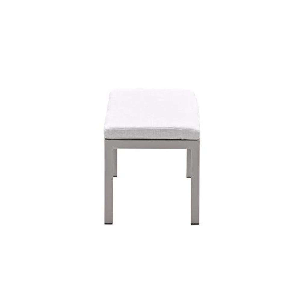 Marietta Aluminium Garden Seating Bench With Cushion In Taupe