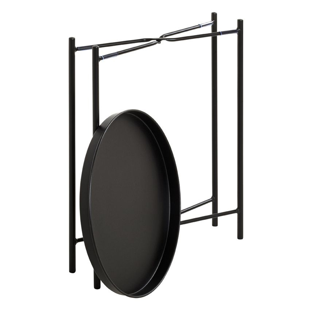 Marietta Metal Round End Table In Black