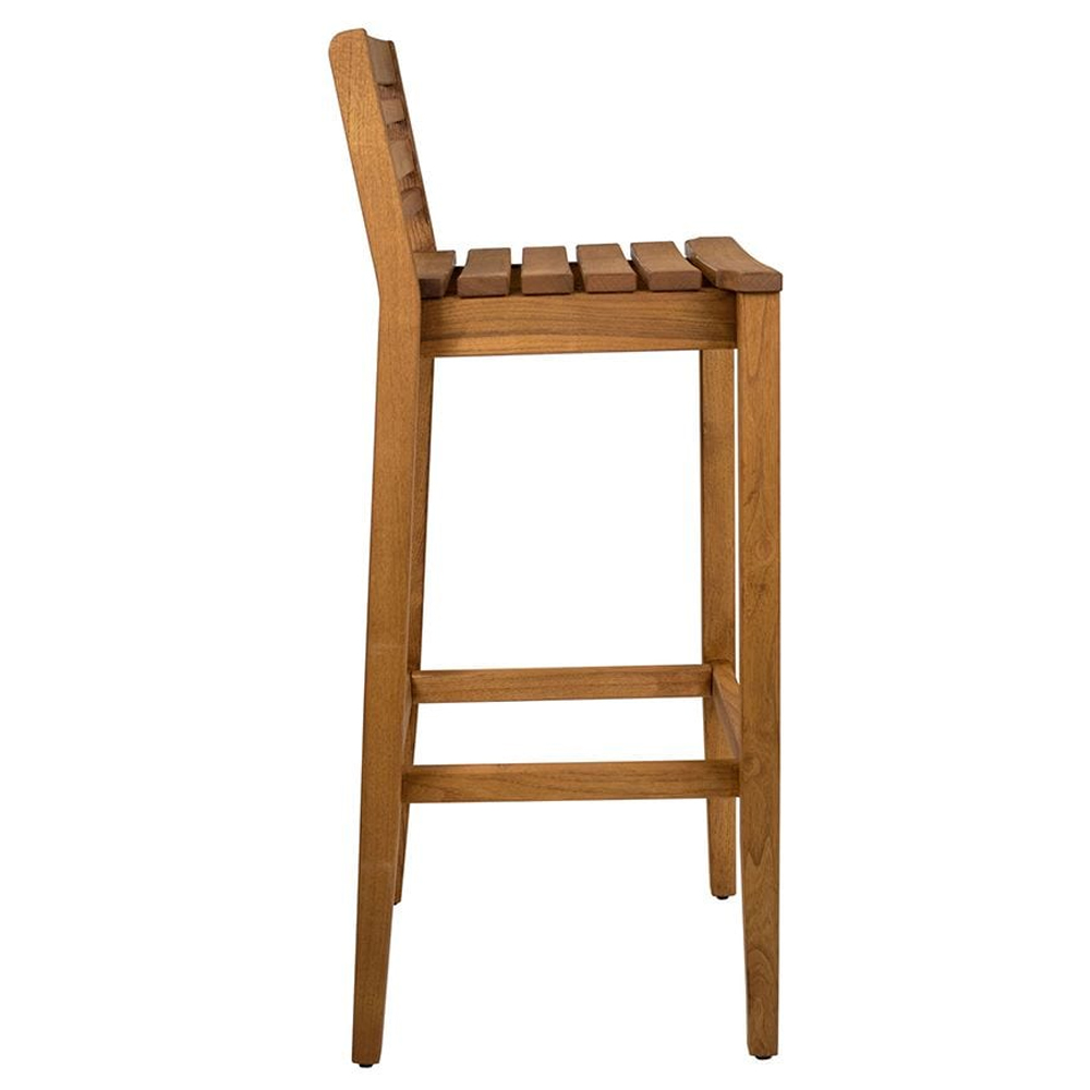 Marietta Natural Wooden Bar Stools In Pair
