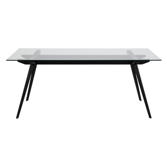 Marietta Rectangular Clear Glass Dining Table With Black Legs_2