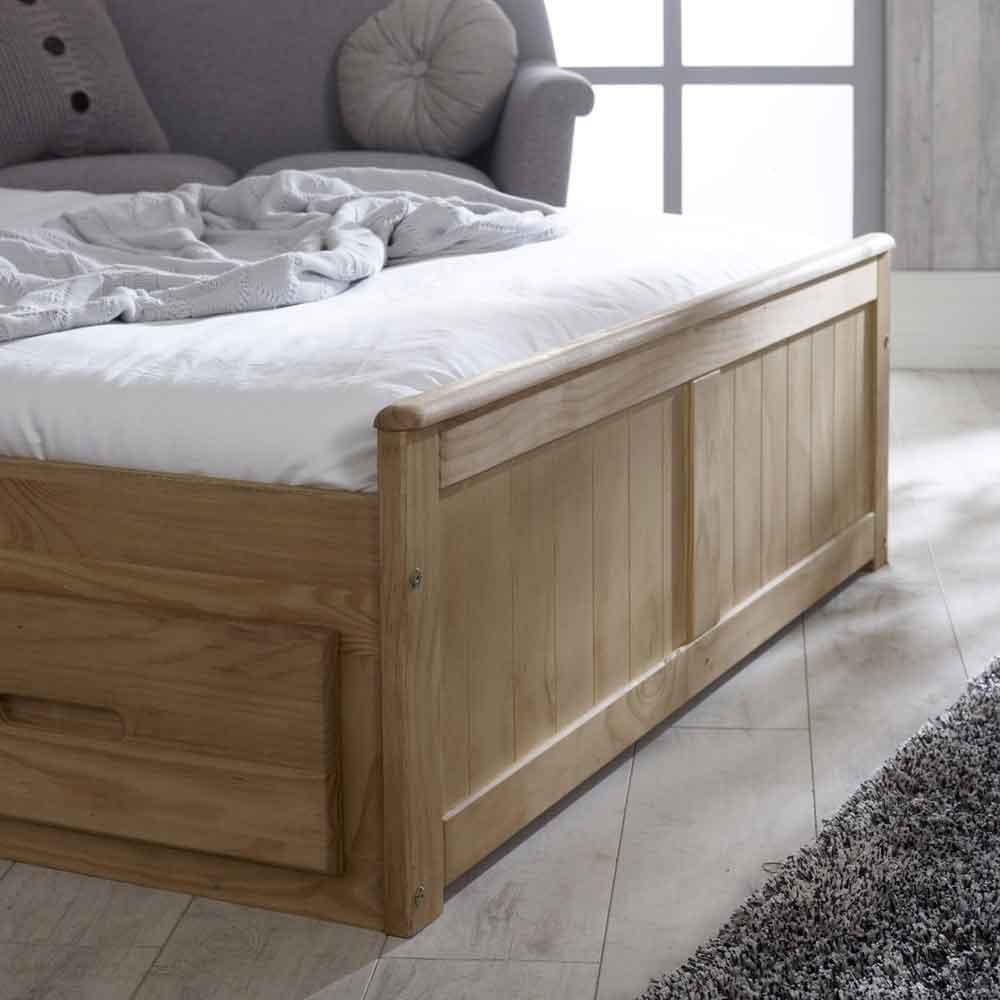 Marietta Storage King Size Bed With 6 Drawers In Waxed