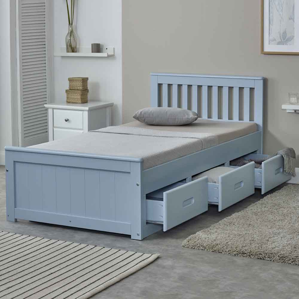 Marietta Storage Single Bed With 3 Drawers In Blue