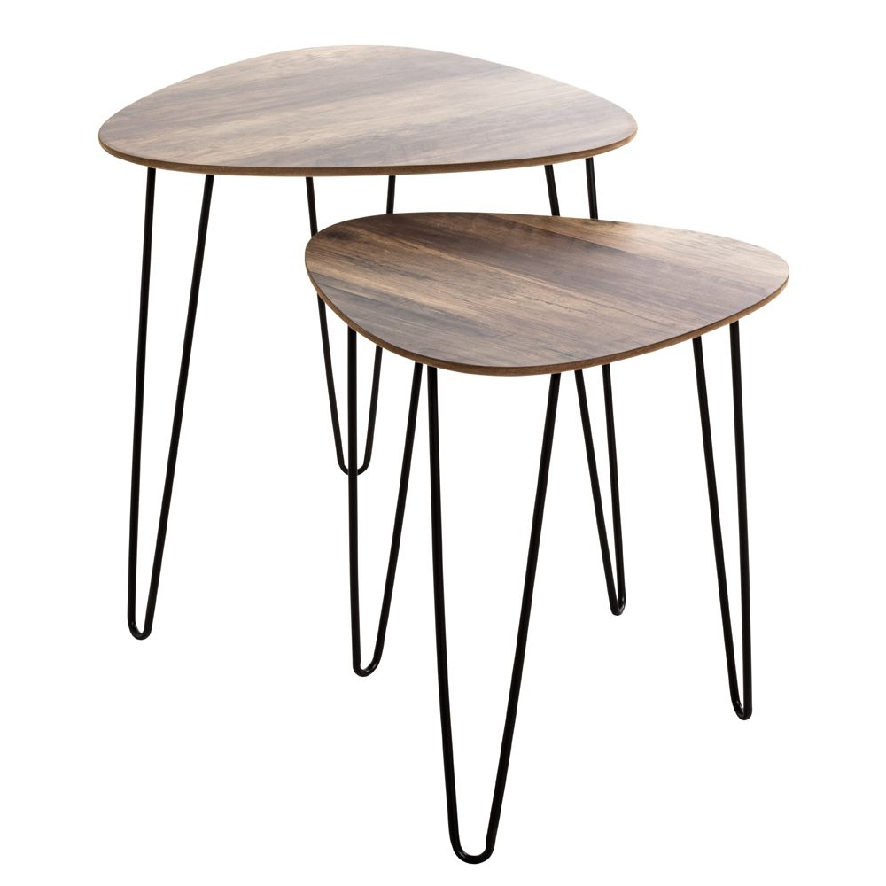 Marietta Wooden Set Of 2 End Tables In Oak