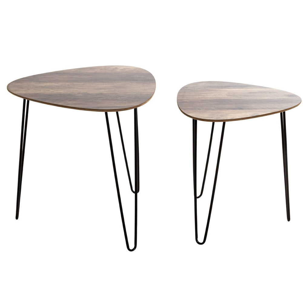 Marietta Wooden Set Of 2 End Tables In Oak
