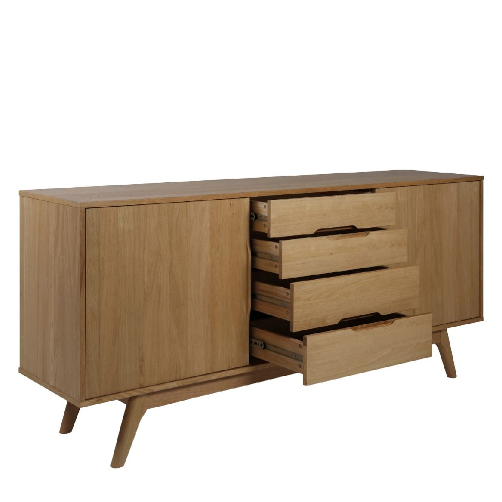 Marietta Wooden Sideboard With 2 Doors 4 Drawers In Oak