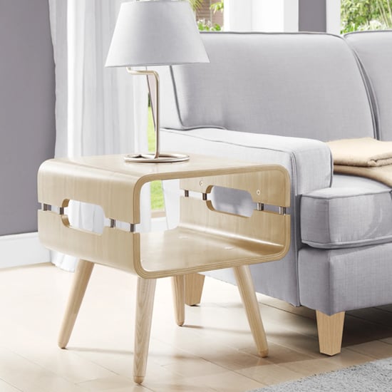 Read more about Marin wooden lamp table in oak with spindle shape legs
