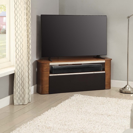 Read more about Marin wooden corner acoustic tv stand in walnut