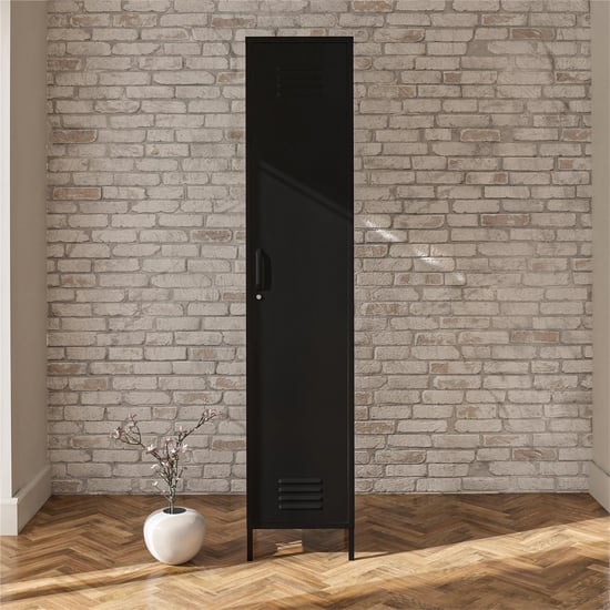 Read more about Marina metal storage cabinet with 1 door in black