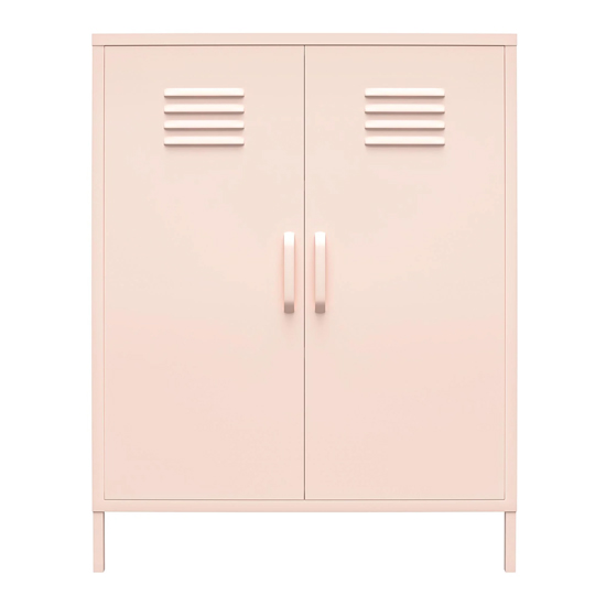 Marina Metal Storage Cabinet With 2 Doors In Pink